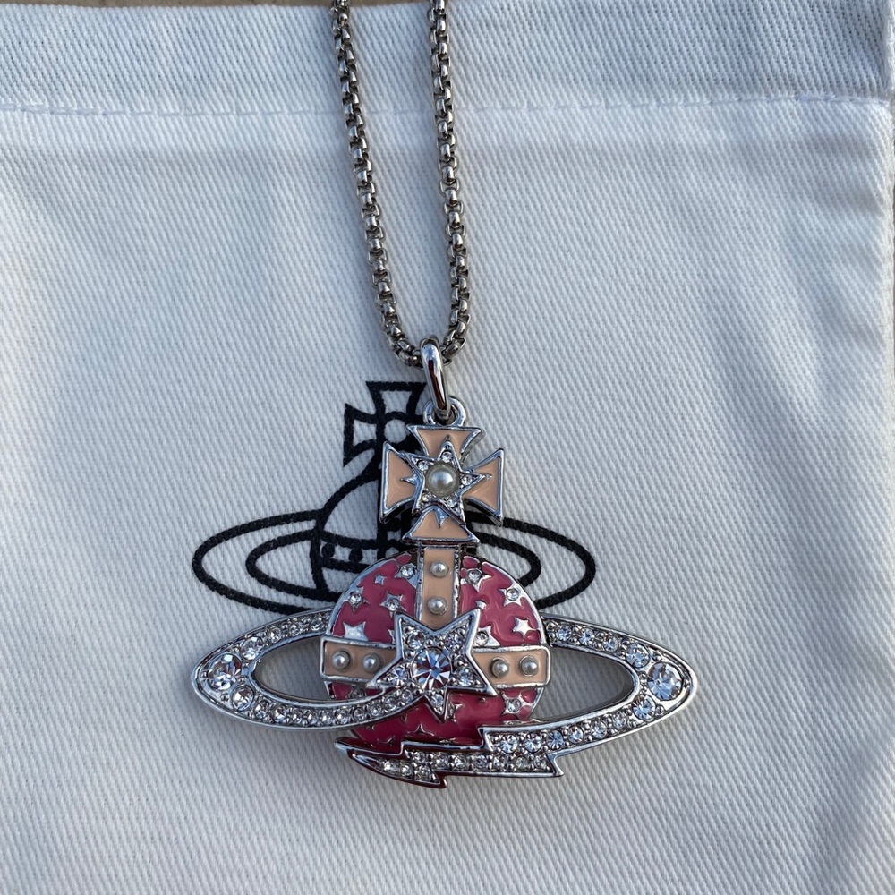 Vivienne Westwood Pink Orb Necklace